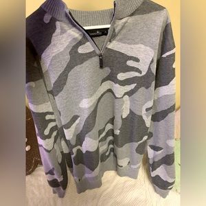 Whipper In grey camo 1/4 zip up pullover